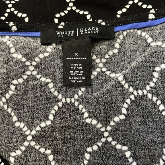 WHITE HOUSE BLACK MARKET Faux Wrap Tile Print Dress - Picture 12 of 16